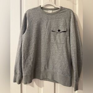 TAVIK Gray Crewneck Sweatshirt with pocket 100% cotton